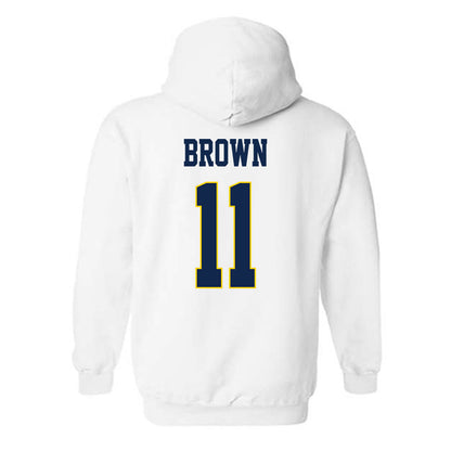 UCSD - NCAA Baseball : Quincey Brown - Classic Fashion Shersey Hooded Sweatshirt-1