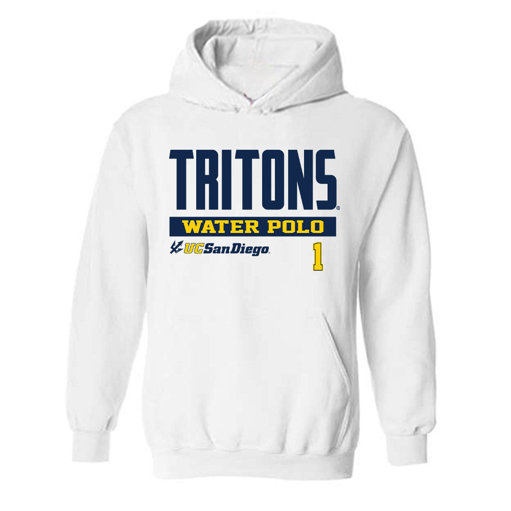 UCSD - NCAA Men's Water Polo : Parker George - Classic Fashion Shersey Hooded Sweatshirt-0