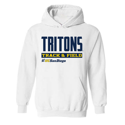 UCSD - NCAA Men's Track & Field : Brycen Tablit - Classic Fashion Shersey Hooded Sweatshirt-0