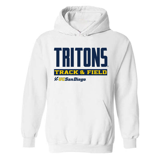 UCSD - NCAA Men's Track & Field : Andre Jones - Classic Fashion Shersey Hooded Sweatshirt-0