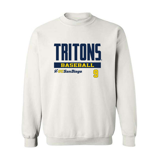 UCSD - NCAA Baseball : Noah Lazuka - Classic Fashion Shersey Crewneck Sweatshirt-0