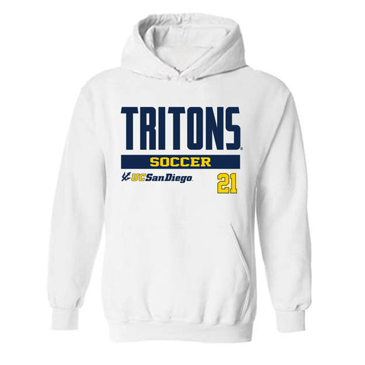 UCSD - NCAA Women's Soccer : Maddie Neier - Classic Fashion Shersey Hooded Sweatshirt-0
