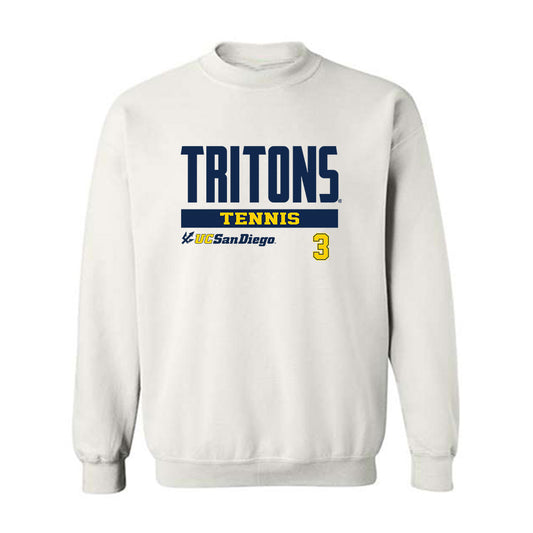 UCSD - NCAA Men's Tennis : Sanjith Devineni - Classic Fashion Shersey Crewneck Sweatshirt-0