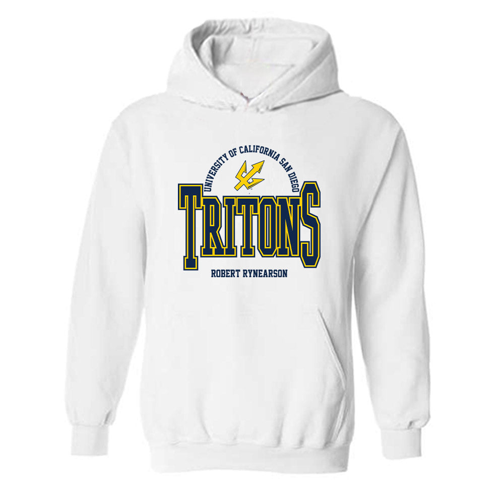 UCSD - NCAA Men's Track & Field : Robert Rynearson - Classic Fashion Shersey Hooded Sweatshirt-0
