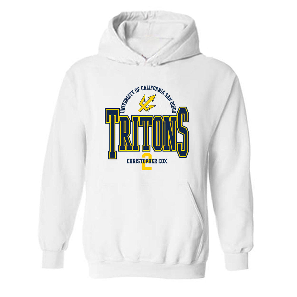 UCSD - NCAA Men's Basketball : Christopher Cox - Classic Fashion Shersey Hooded Sweatshirt-0