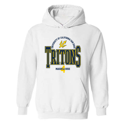 UCSD - NCAA Women's Basketball : Makayla Rose - Classic Fashion Shersey Hooded Sweatshirt-0