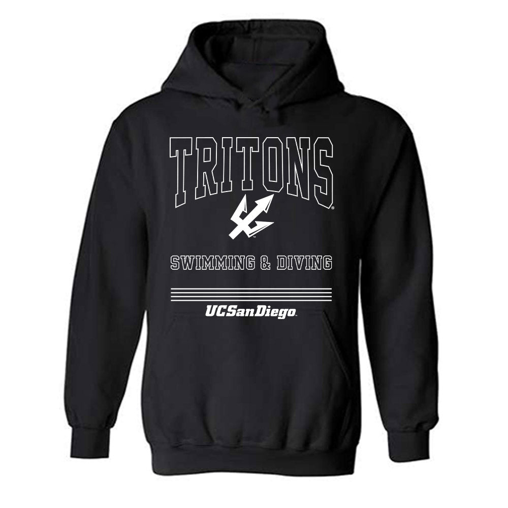 UCSD - NCAA Men's Swimming : Jackson Bernstein - Classic Fashion Shersey Hooded Sweatshirt-0