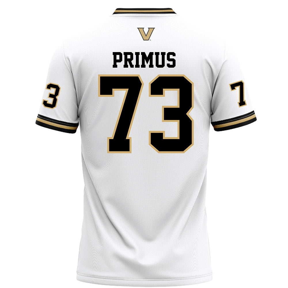Vanderbilt - NCAA Football : Puleleiite Primus - White Football Jersey-1