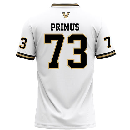 Vanderbilt - NCAA Football : Puleleiite Primus - White Football Jersey-1