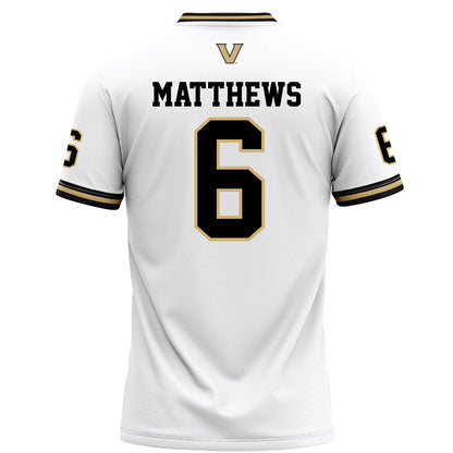 Vanderbilt - NCAA Football : Jordan Matthews - White Football Jersey-1