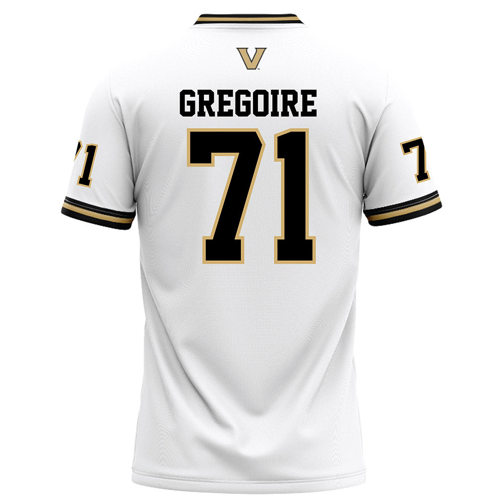 Vanderbilt - NCAA Football : Ted Gregoire - White Football Jersey-1