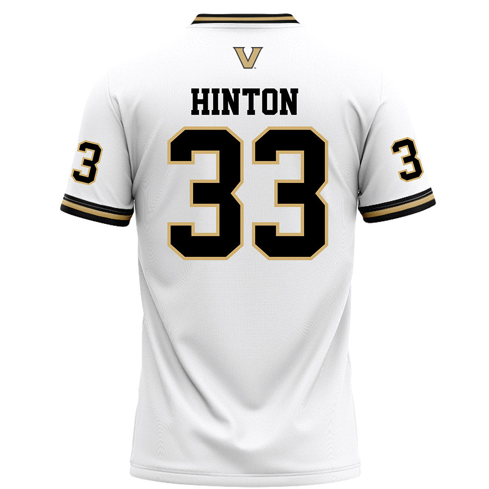 Vanderbilt - NCAA Football : Vanzale Hinton - White Football Jersey-1