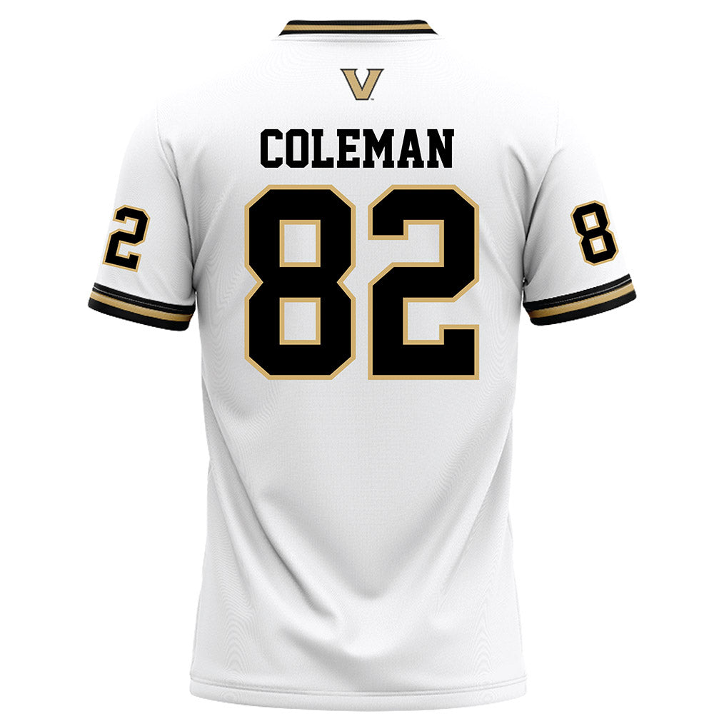 Vanderbilt - NCAA Football : Brycen Coleman - White Football Jersey