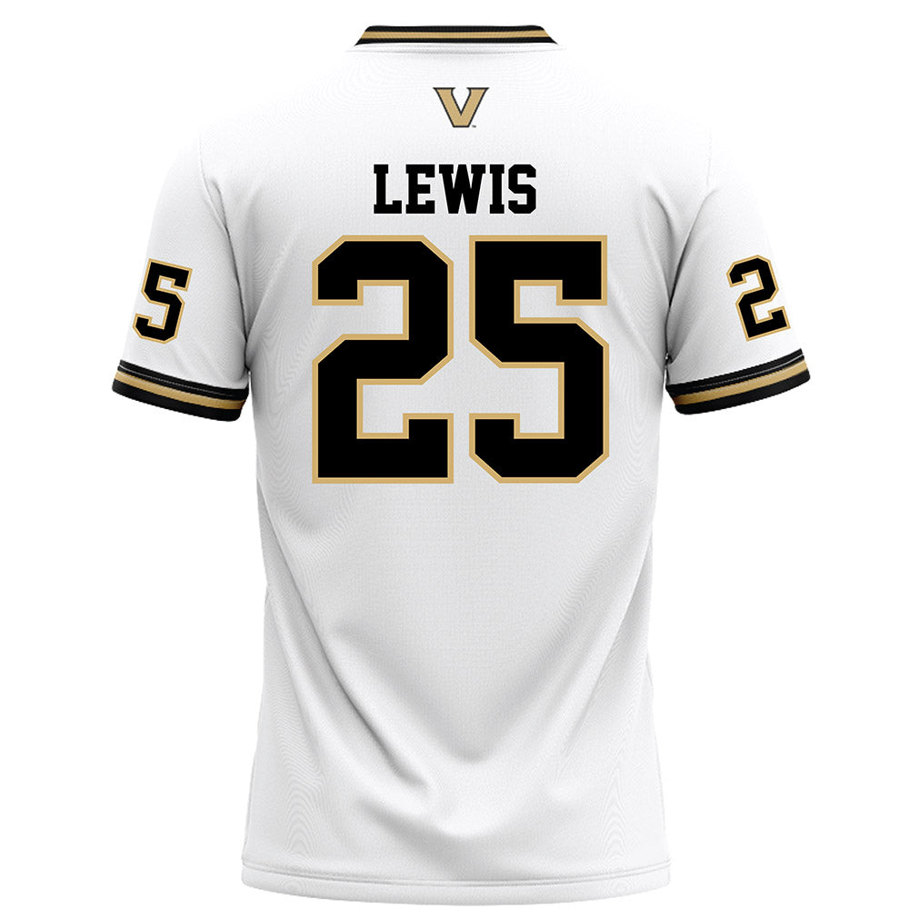 Vanderbilt - NCAA Football : Mason Lewis - White Football Jersey-1