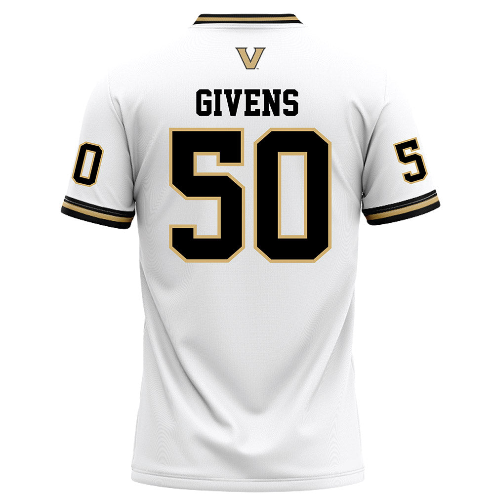 Vanderbilt - NCAA Football : Gunner Givens - White Football Jersey-1