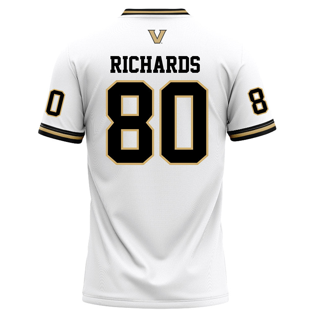 Vanderbilt - NCAA Football : Claiborne Richards - White Football Jersey-1