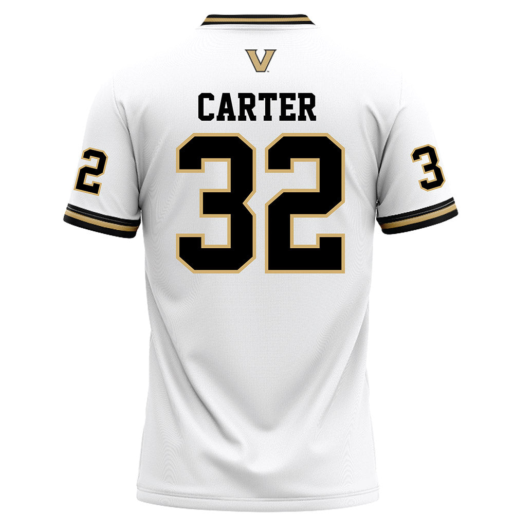 Vanderbilt - NCAA Football : Mason Carter - White Football Jersey-1
