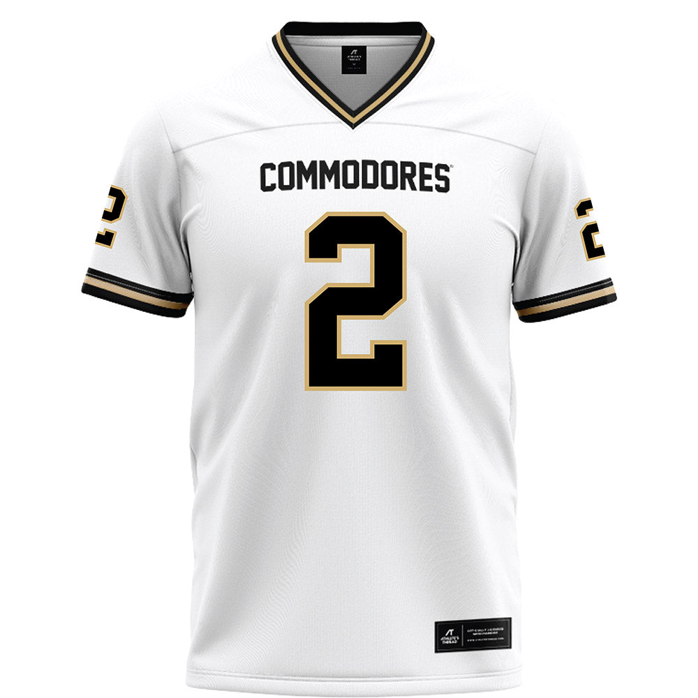 Vanderbilt - NCAA Football : Jared Curtis - White Football Jersey-0