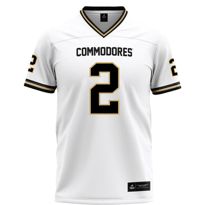 Vanderbilt - NCAA Football : Jared Curtis - White Football Jersey-0