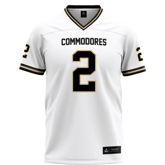 Vanderbilt - NCAA Football : Jared Curtis - White Football Jersey-0