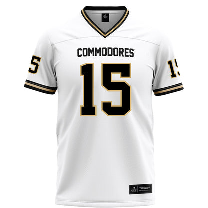 Vanderbilt - NCAA Football : Joseph Mcvay - White Football Jersey-0