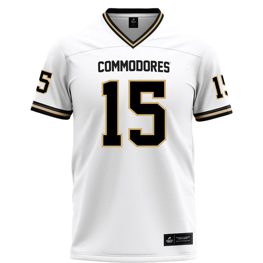 Vanderbilt - NCAA Football : Joseph Mcvay - White Football Jersey-0