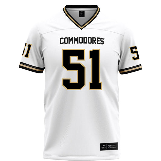 Vanderbilt - NCAA Football : Cameron Stepp - White Football Jersey-0