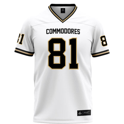 Vanderbilt - NCAA Football : Kayleb barnett - White Football Jersey-0