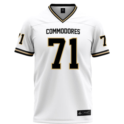 Vanderbilt - NCAA Football : Ted Gregoire - White Football Jersey-0