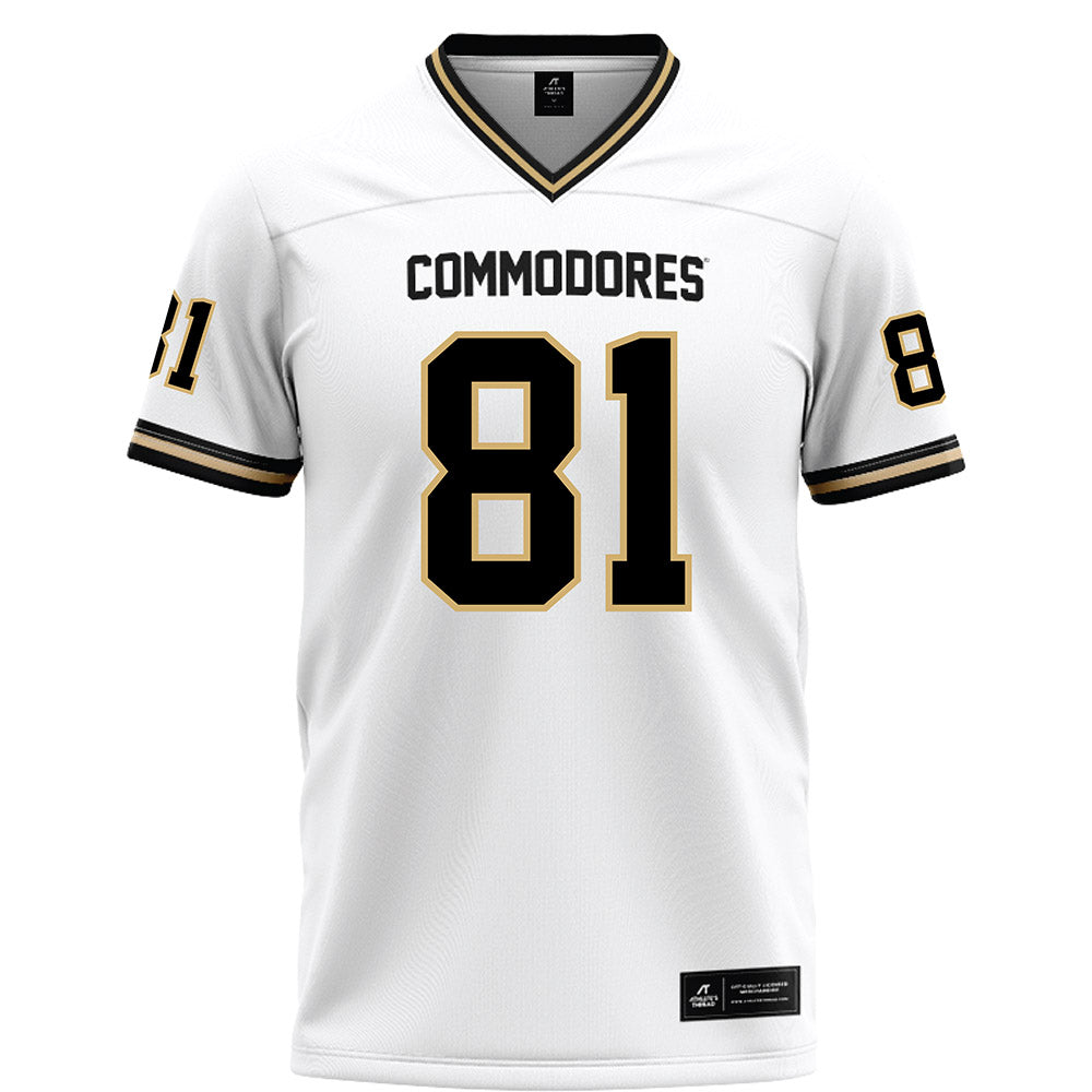Vanderbilt - NCAA Football : Kahden Smith - White Football Jersey-0
