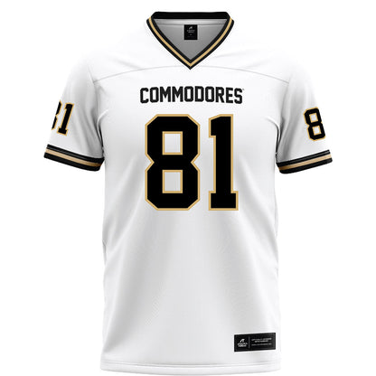 Vanderbilt - NCAA Football : Kahden Smith - White Football Jersey-0
