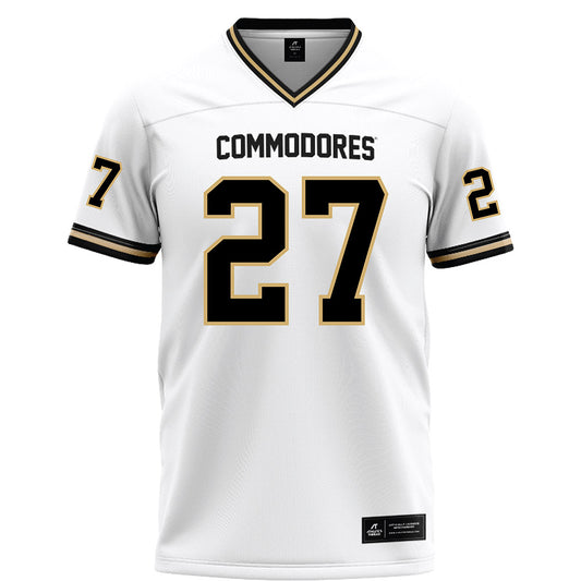 Vanderbilt - NCAA Football : Jaylin Lackey - White Football Jersey