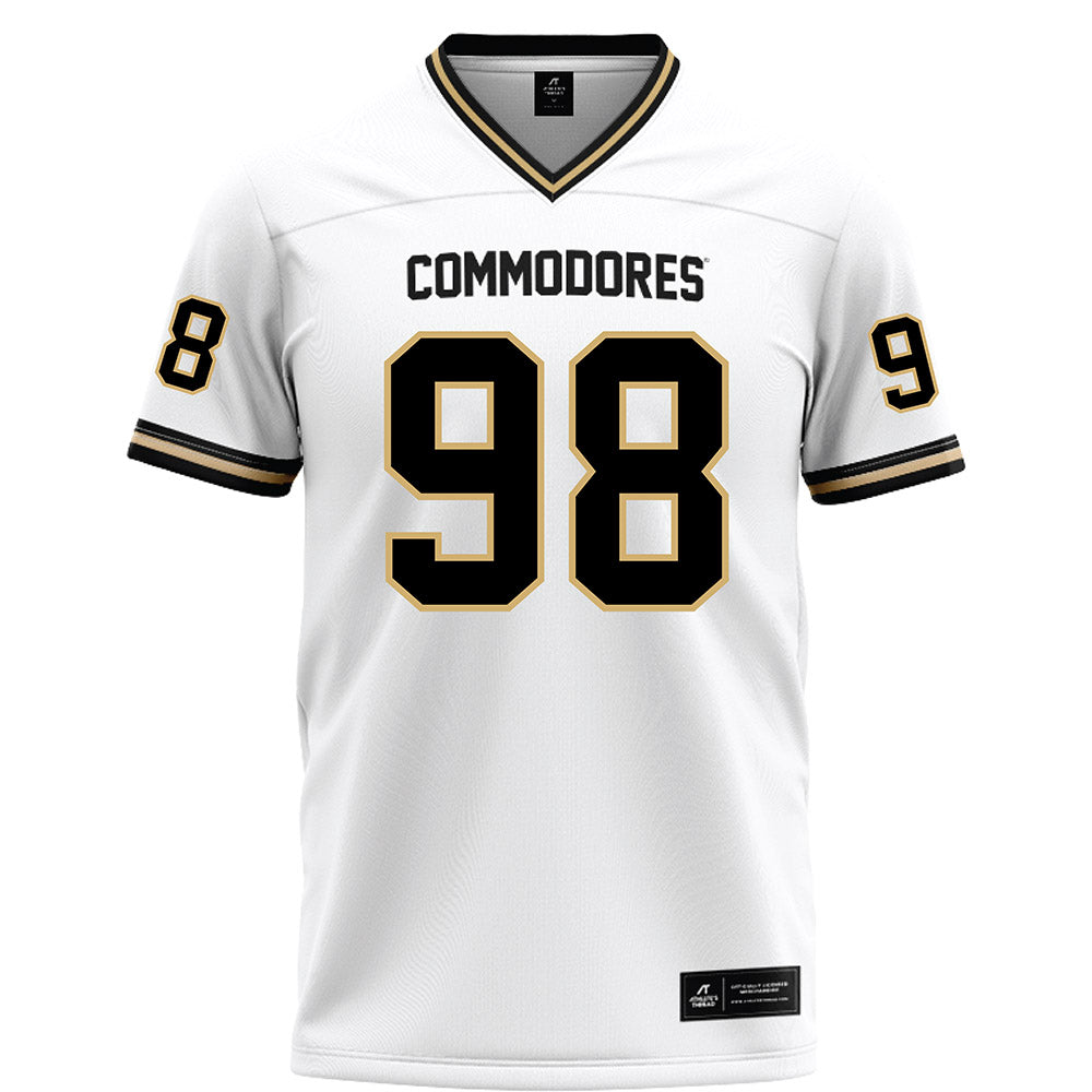 Vanderbilt - NCAA Football : Daryl Campbell - White Football Jersey-0