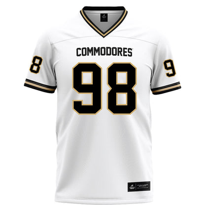 Vanderbilt - NCAA Football : Daryl Campbell - White Football Jersey-0