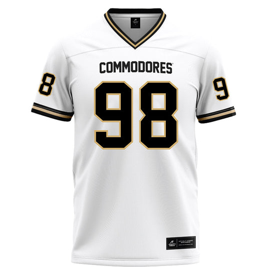 Vanderbilt - NCAA Football : Daryl Campbell - White Football Jersey-0