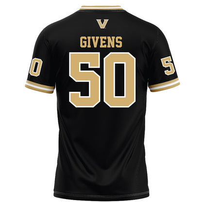 Vanderbilt - NCAA Football : Gunner Givens - Black Football Jersey-1