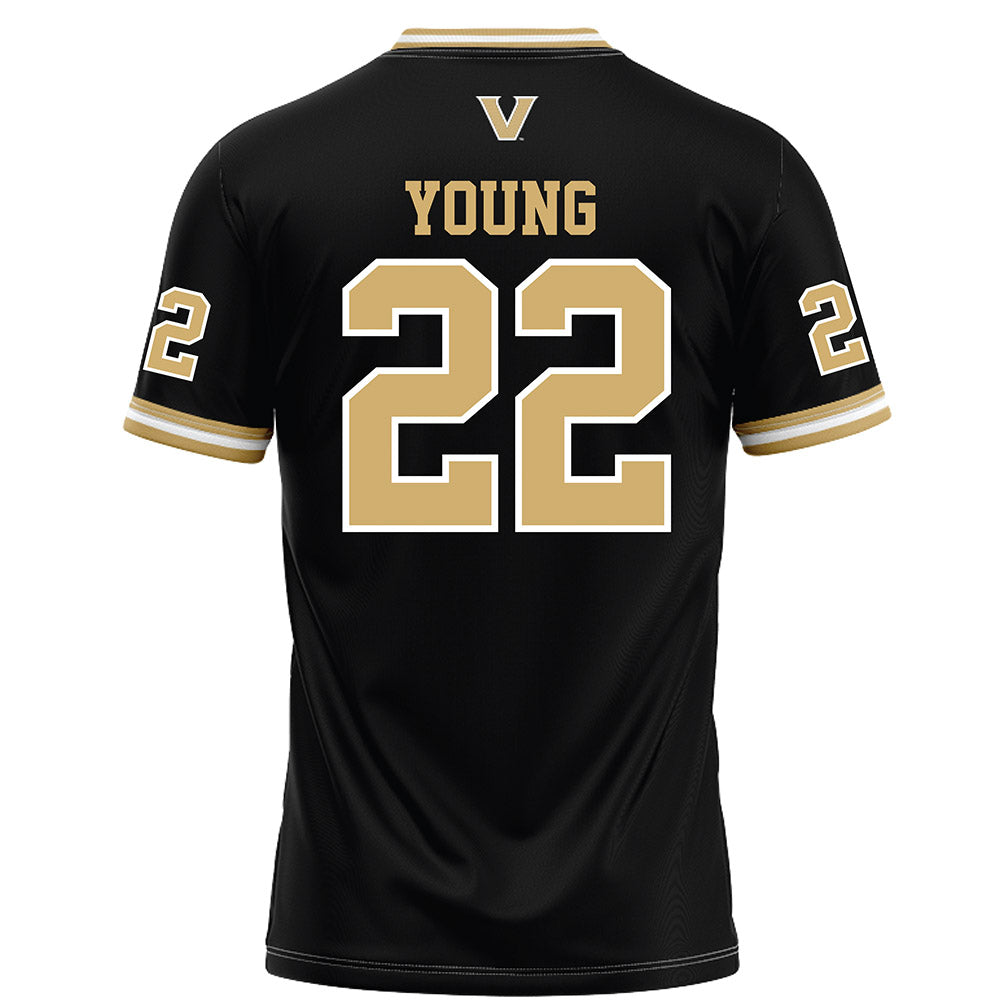 Vanderbilt - NCAA Football : Mk Young - Black Football Jersey-1