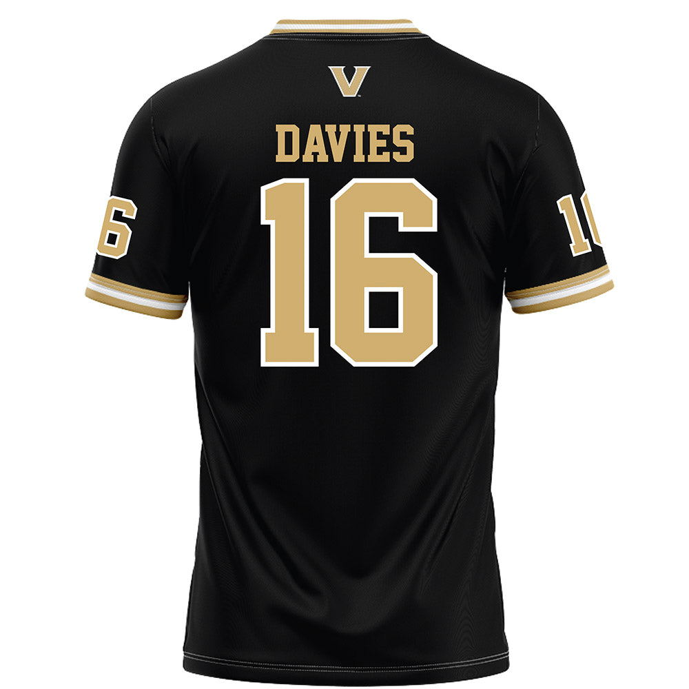 Vanderbilt - NCAA Football : Jaylin Davies - Black Football Jersey-1