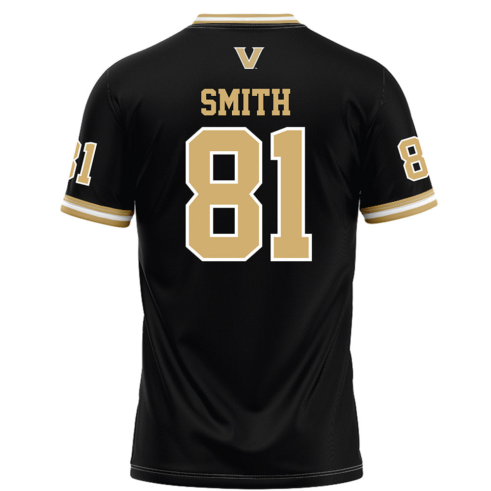 Vanderbilt - NCAA Football : Kahden Smith - Black Football Jersey-1