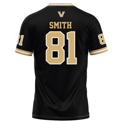 Vanderbilt - NCAA Football : Kahden Smith - Black Football Jersey-1