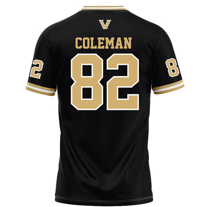 Vanderbilt - NCAA Football : Brycen Coleman - Black Football Jersey