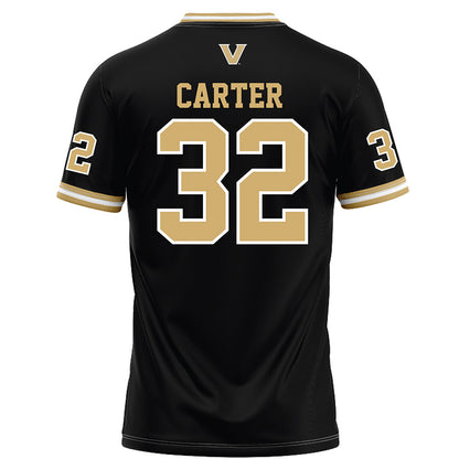 Vanderbilt - NCAA Football : Mason Carter - Black Football Jersey-1