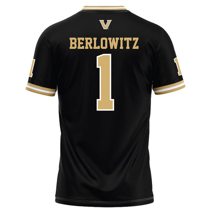 Vanderbilt - NCAA Football : Blaze Berlowitz - Black Football Jersey-1