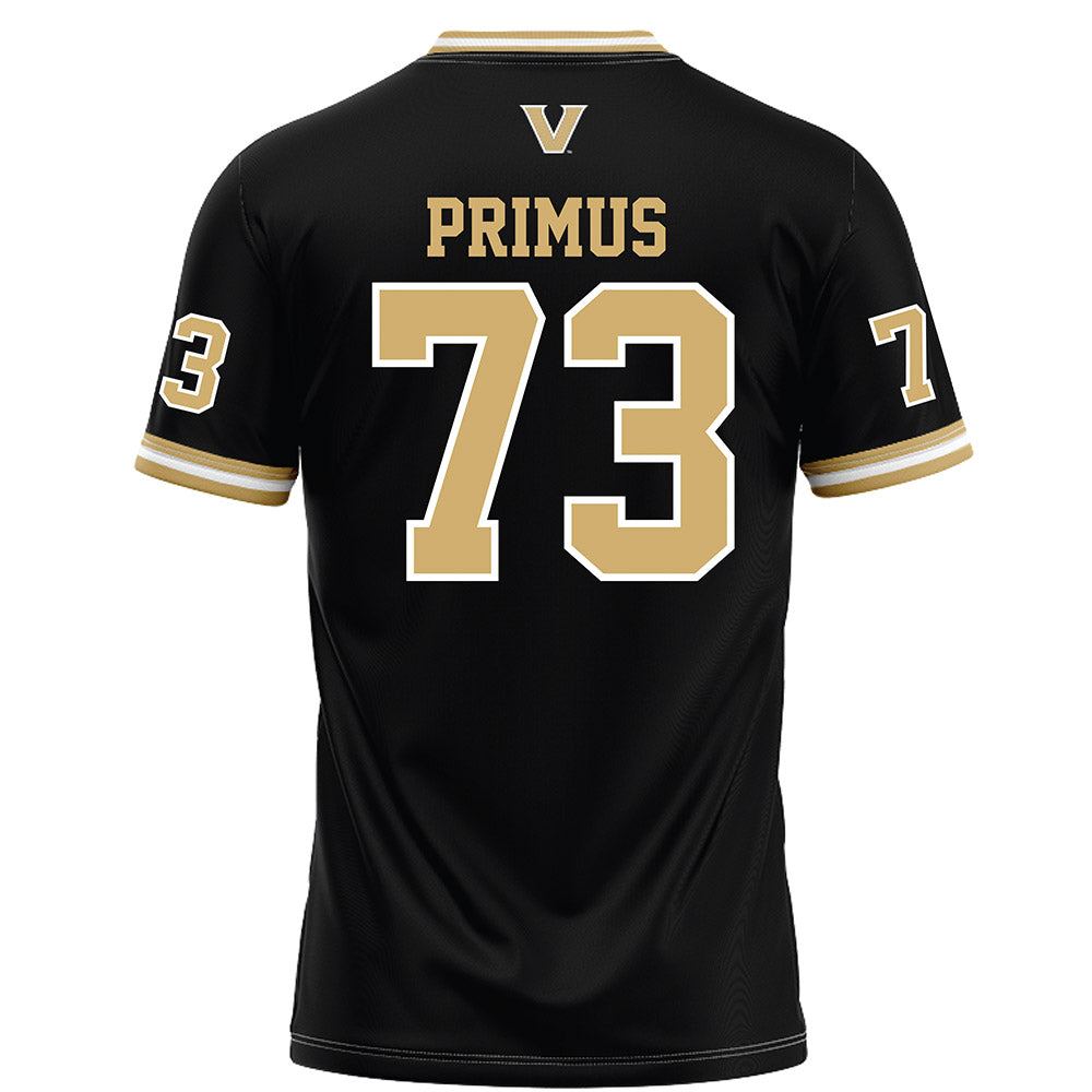 Vanderbilt - NCAA Football : Puleleiite Primus - Black Football Jersey-1