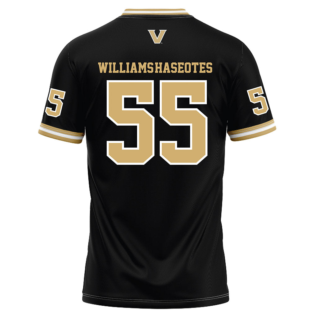 Vanderbilt - NCAA Football : George Williams-Haseotes - Black Football Jersey-1