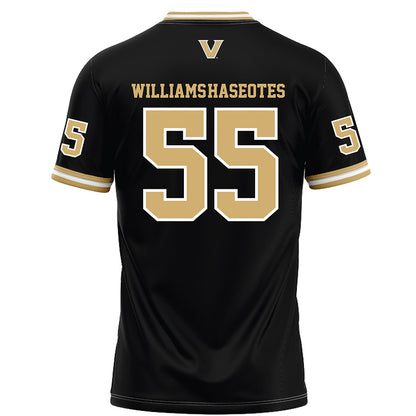 Vanderbilt - NCAA Football : George Williams-Haseotes - Black Football Jersey-1