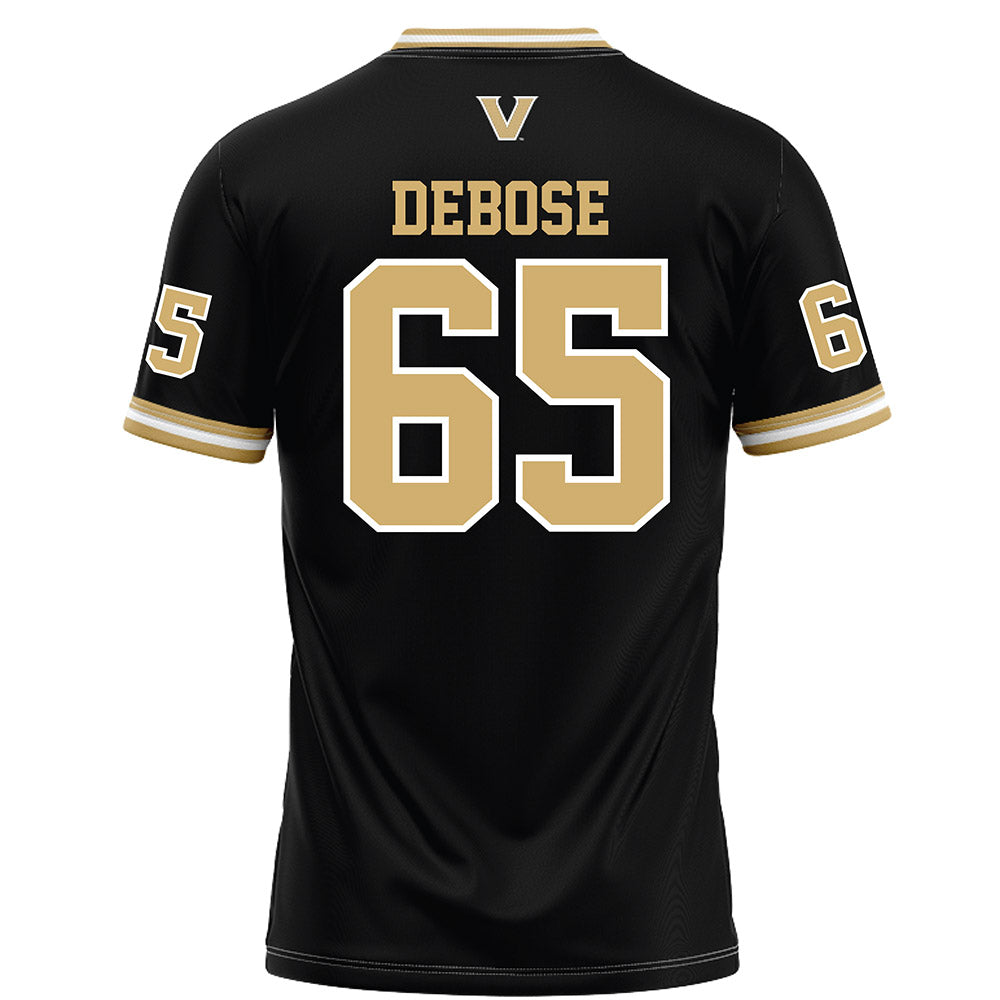 Vanderbilt - NCAA Football : Micah DeBose - Black Football Jersey-1