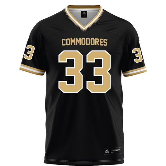 Vanderbilt - NCAA Football : Vanzale Hinton - Black Football Jersey-0