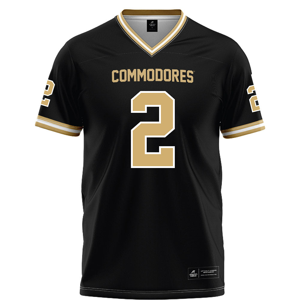Vanderbilt - NCAA Football : Jared Curtis - Black Football Jersey-0