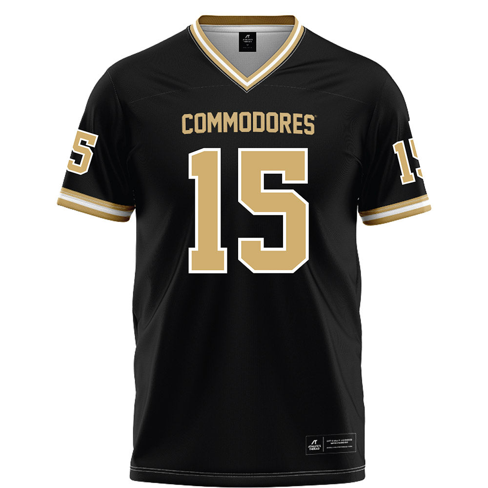 Vanderbilt - NCAA Football : Joseph Mcvay - Black Football Jersey-0